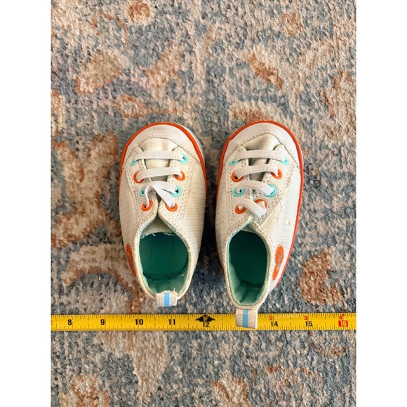 Harley Davidson Infant Baby Crib Shoes White Orange Blue - Picture 9 of 9